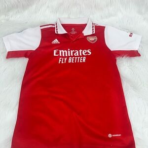 Adidas Kids Red and White Arsenal Jersey Set